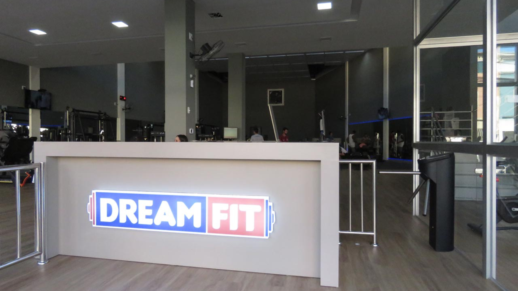 Recepção da academia Dream Fit BH